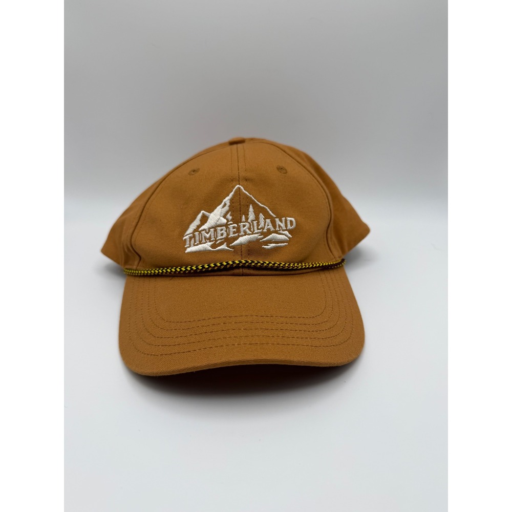 Timberland Mens Wheat Brown Mountain Logo Rope Snapback Hat OS